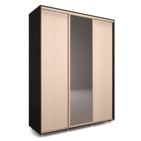 Шкаф-купе Удачный 1 зеркало 2370х600х2300 Венге Темный