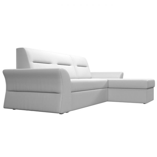 Угловой диван «Клайд», механизм дельфин, экокожа, цвет бежевый