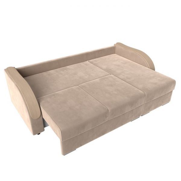 Угловой диван «Дарси», механизм еврокнижка, велюр, цвет бежевый