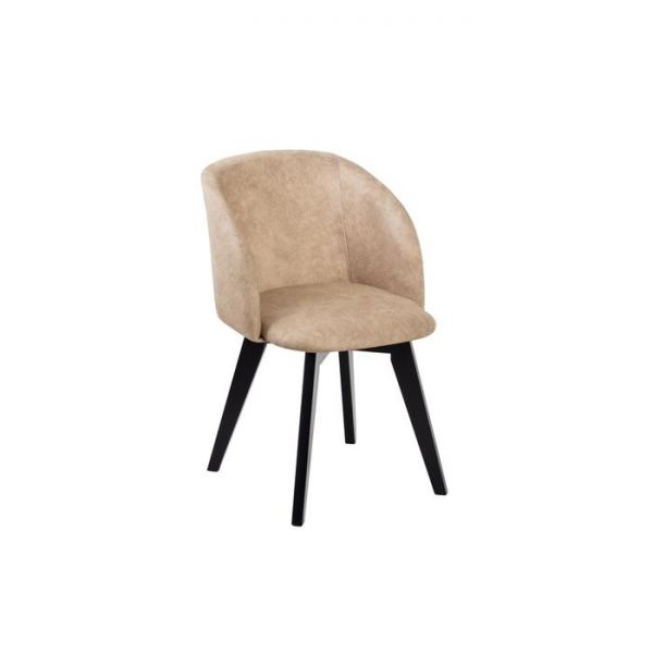 Стул Милли Мрамор 01 велюр бежевый/ Стандарт массив Черное дерево
