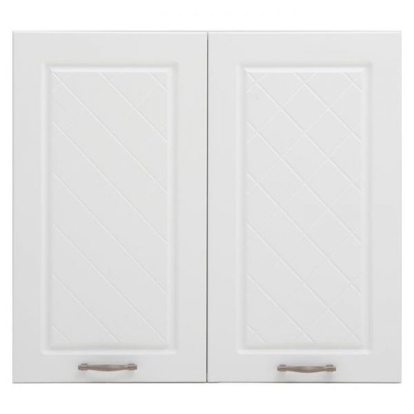 Шкаф навесной ШВ 800 Прованс, 800х300х720, МДФ Белый/Белый