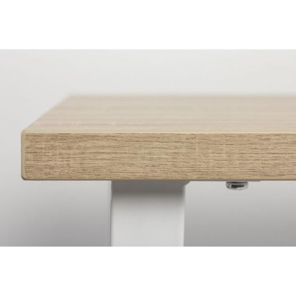 Стол АТЛАНТ-10 1620*950х750 Дуб Бардалино серый/Опора АТЛАНТ-Белый глянец