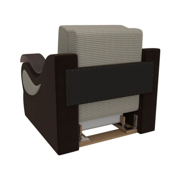 Кресло-кровать «Меркурий», механизм аккордеон, цвет рогожка корфу 02 / коричневый вельвет