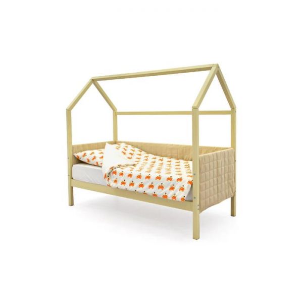 Детская кровать-домик мягкий Бельмарко  Svogen бежевый