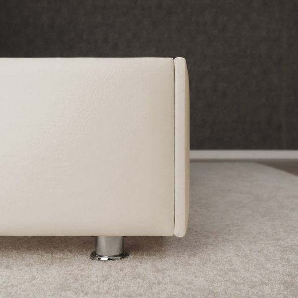 Кровать «Птичье гнездо» без ПМ, 1400х2000, встроенное основание, экокожа, цвет бежевый