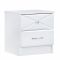 Тумба прикроватная Севиль МДФ, Белый/Белый глянец