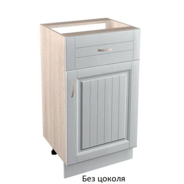Шкаф напольный 1-ящ Кантри 400х510х820 Дуб молочный/Белый