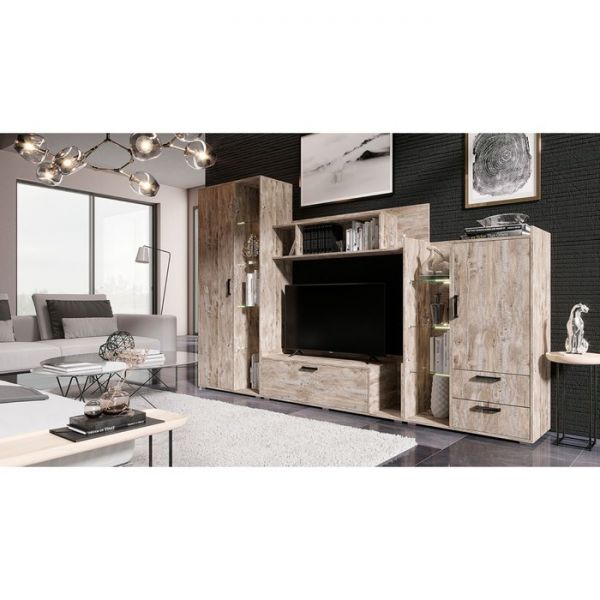 Шкаф Модена, 800х1852х412, Дуб Юкон