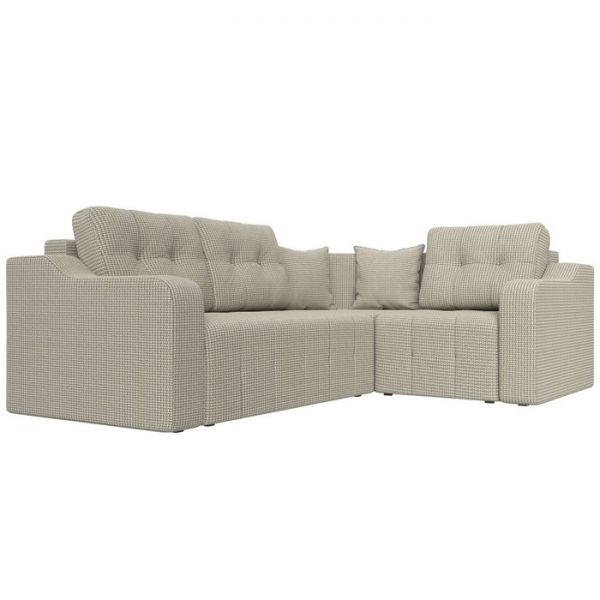 Угловой диван «Кембридж», механизм еврокнижка, рогожка, цвет бежевый