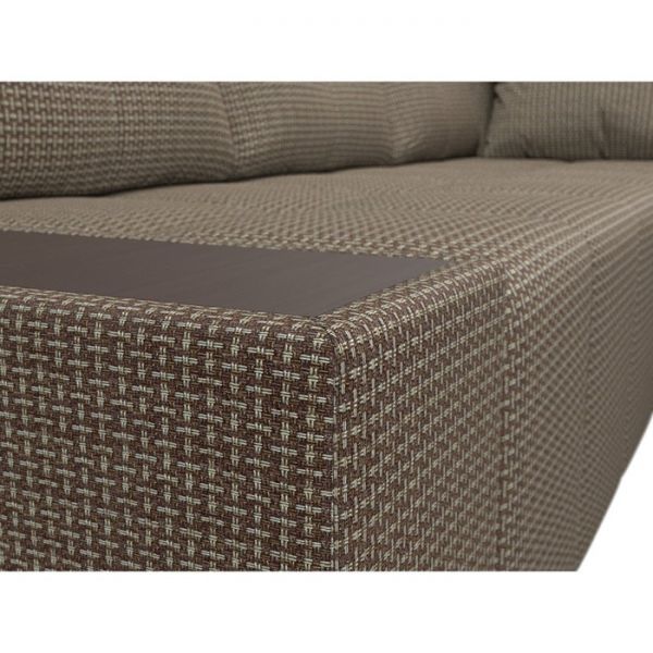 Угловой диван «Амадэус», правый угол, рогожка, цвет бежевый