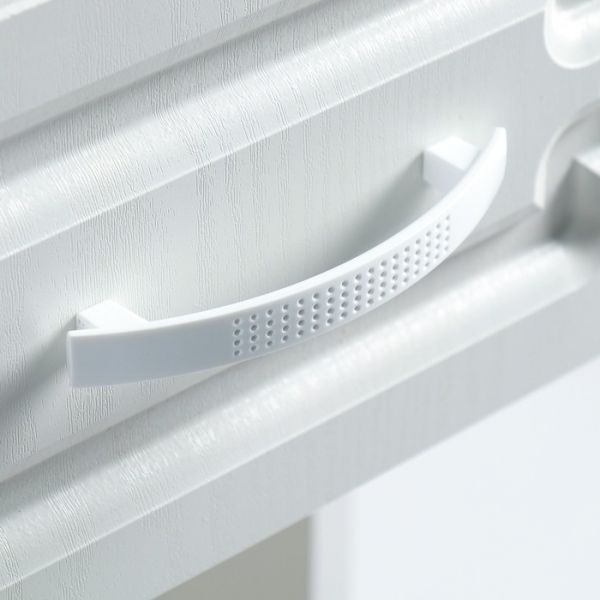 Трюмо с зеркалом Магнолия, 820х414х1416, Белое дерево/Белый