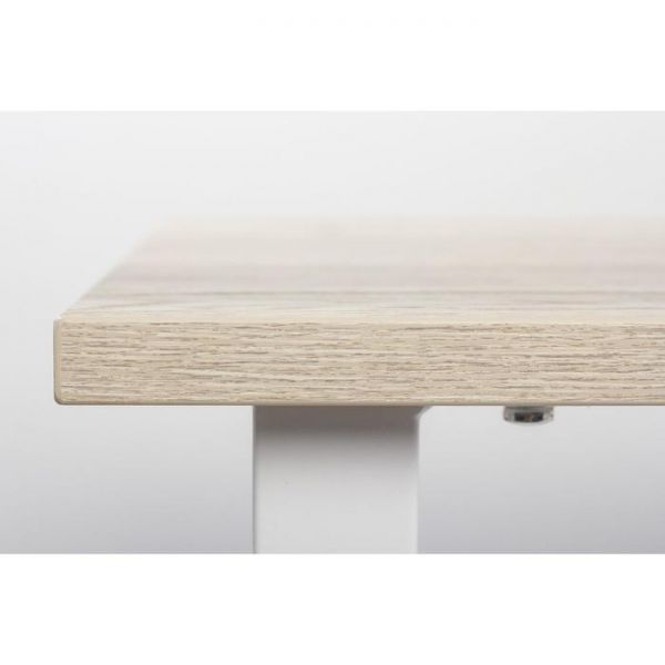 Стол АТЛАНТ-07 1400/2000*900х750 Галифакс белый/Опора АТЛАНТ-Белый глянец