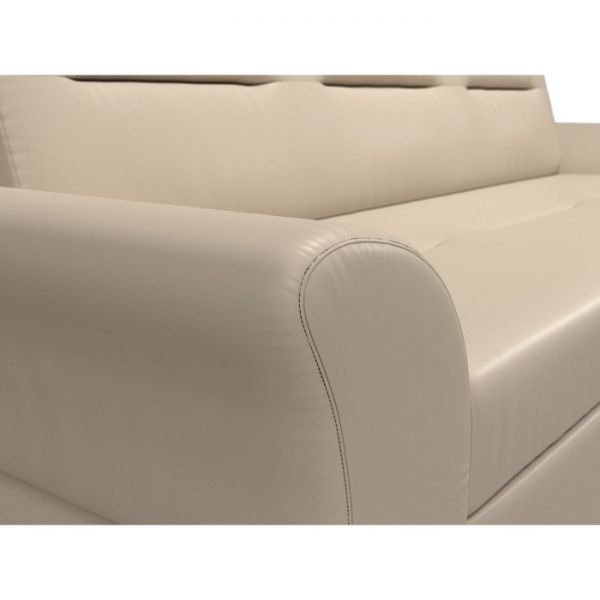 Прямой диван «Клайд», механизм дельфин, экокожа, цвет бежевый
