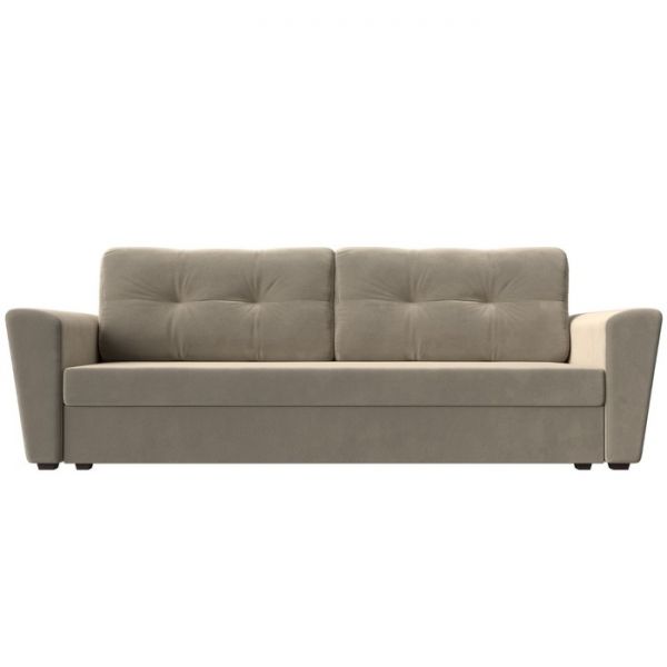 Диван прямой «Амстердам лайт», еврокнижка, микровельвет, цвет бежевый