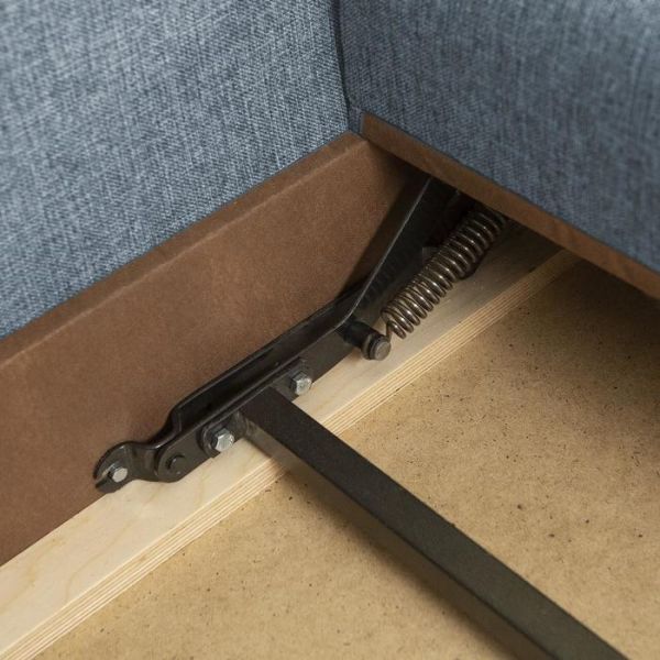 Диван "Матис" с подлокотниками, ткань рогожка AZURE