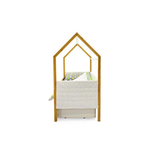 Детская кровать-домик мягкий Бельмарко  Svogen дерево-белый