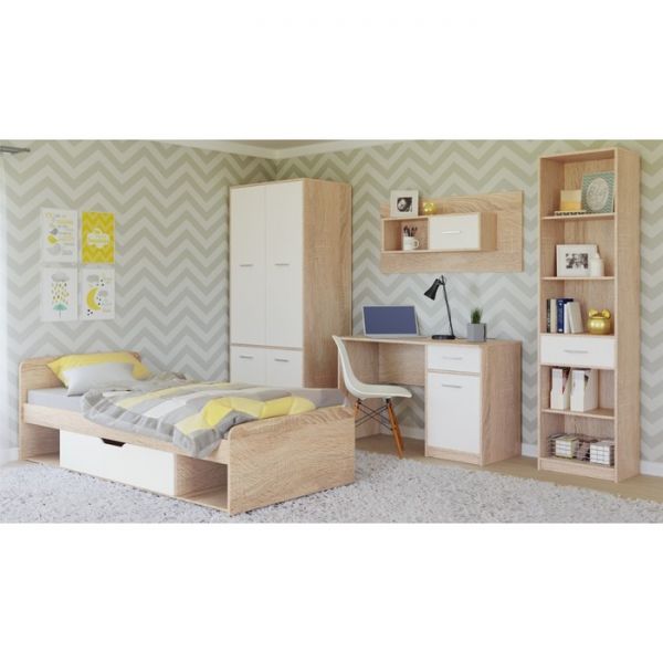 Кровать «Стелс», 90 ? 200 см, цвет дуб сонома / белый