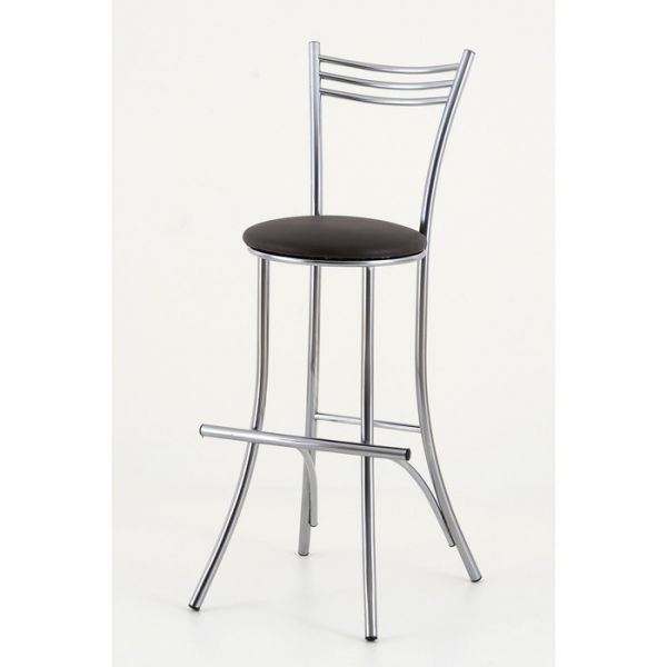 Стул барный «Увертюра», хром, цвет рубин