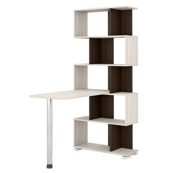 Стол-стеллаж «СЛ 5СТ», 750 ? 1099 ? 1731 мм, цвет карамель / венге / карамель