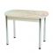Стол раздвижной с фп Лайм 2 1100/1500х700х777 стол. Стекл./Пояс белый/прямые ноги