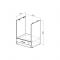 Шкаф напольный Лариса 600х600х850 под духовой шкаф  белый/латте/кантри