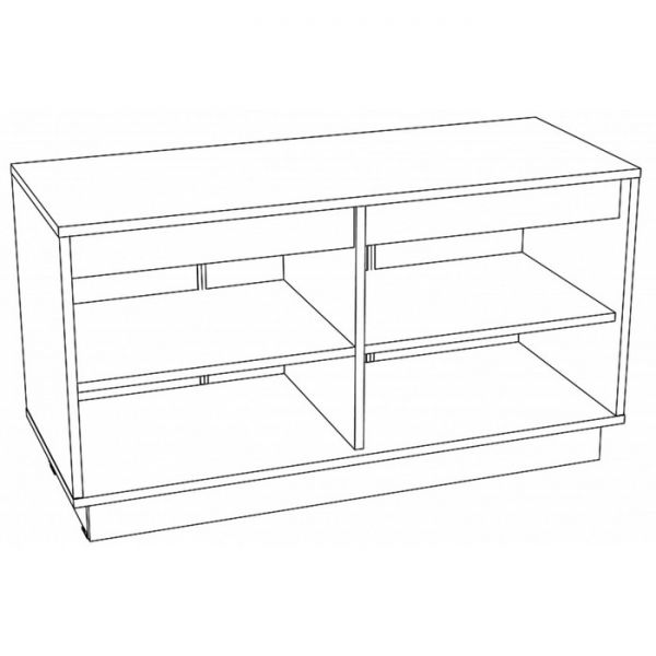 Тумба под ТВ Virginia НМ 040.53, 1008х400х554, Белый Скандинавский/Дуб Бунратти