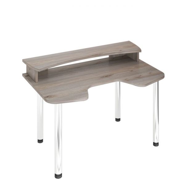 Стол СКЛ-Игр140МО с надстройкой, 1400 ? 900 ? 950 мм, цвет белый жемчуг