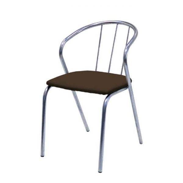 Стул «Улитка», 450 ? 485 ? 860 мм, хром, цвет шоколад