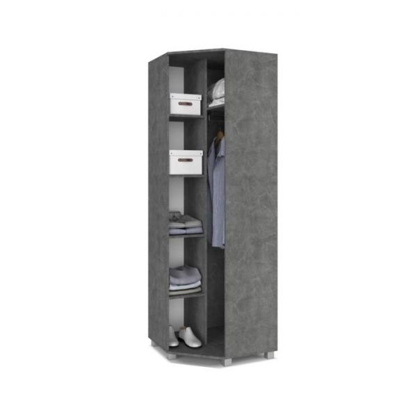 Шкаф угловой Карина К57 420x700x2100 Камень темный/дуб ирландский