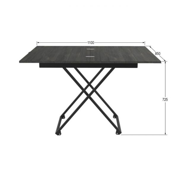 Стол трансформируемый «Андрэ Loft», 850 (1100) ? 550 (850) ? 400 (725) мм, ЛДСП, белый