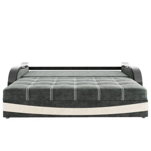 Прямой диван «Рим», механизм выкатной / еврокнижка, ППУ, велюр, цвет селфи 01 / селфи 15