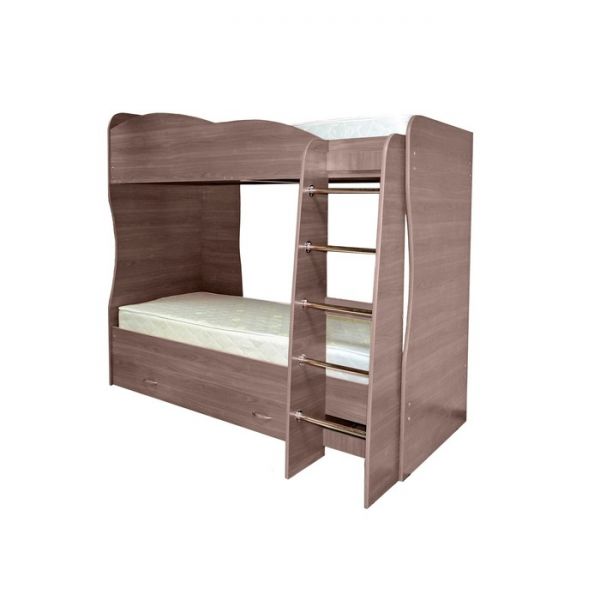 Кровать детская двухъярусная «Юниор-2», 2042 ? 1160 ? 1800 мм, цвет орех гварнери
