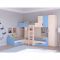 Детский комплекс «Трио 2», цвет дуб молочный / голубой