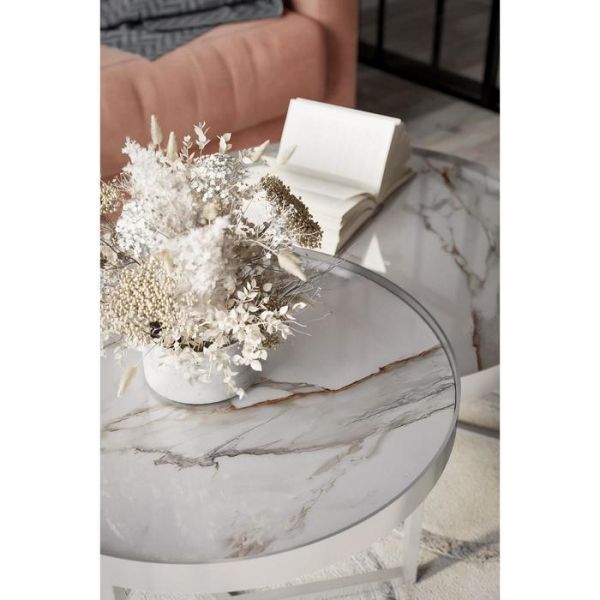 Стол журнальный «Тайлер», 555 ? 555 ? 450 мм, цвет сахара нуар / чёрный матовый