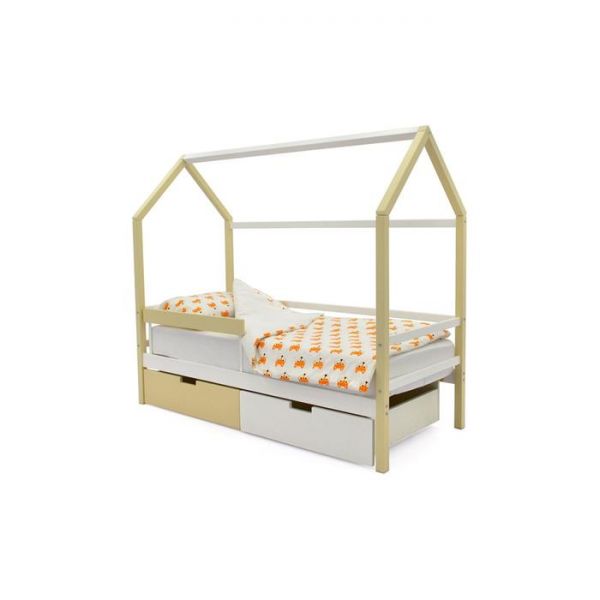 Детская кровать-домик Бельмарко Svogen бежево-белый