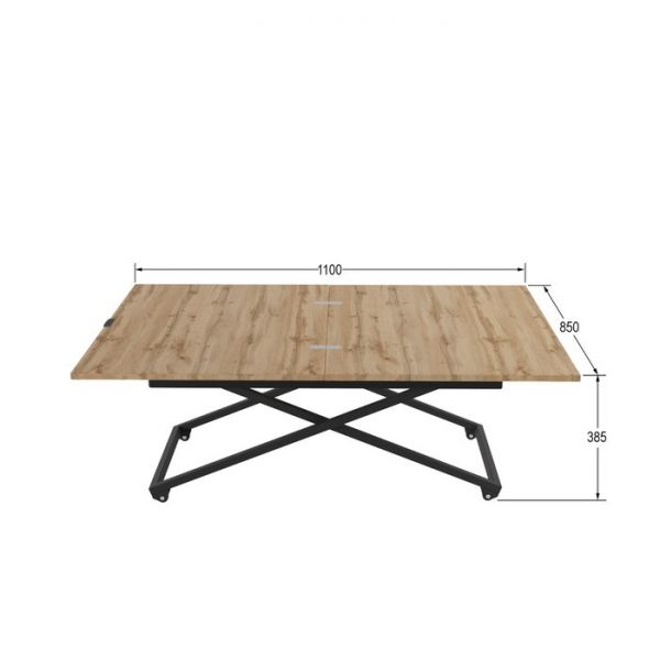 Стол трансформируемый «Андрэ Loft», 850 (1100) ? 550 (850) ? 400 (725) мм, ЛДСП, белый