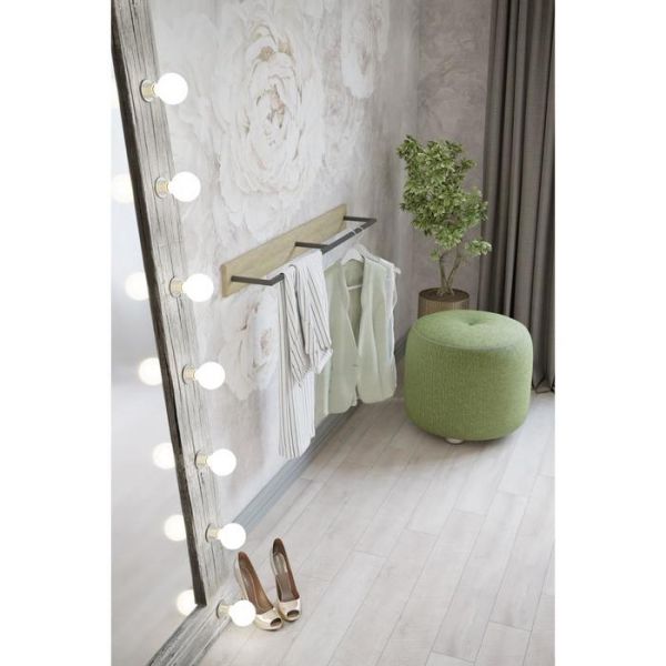 Вешалка настенная «Лори L», 1000 ? 150 ? 100 мм, цвет дуб сонома