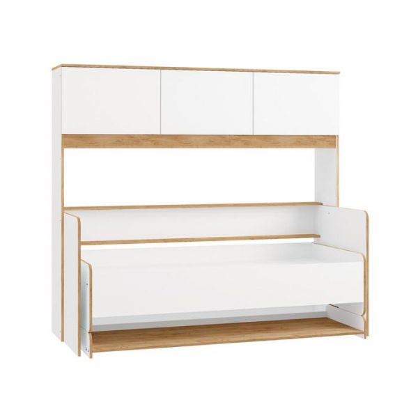 Кровать-трансформер Вуди 11.60, с/м 1800х800, 1988х864х1803, Белый/Дуб золотой