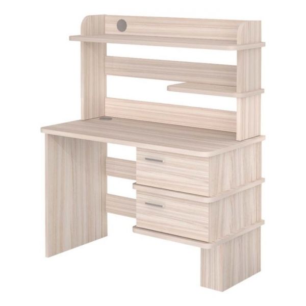 Стол с надстройкой, 1200 ? 600 ? 1410 мм, цвет белый жемчуг