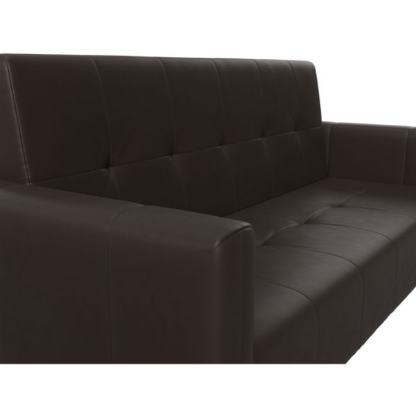 Прямой диван-книжка «Вест», механизм книжка, экокожа, цвет бежевый