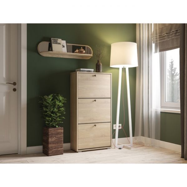 Обувница Лайт 10.83, 600х250х1182, Дуб сонома