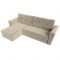 Угловой диван «Амстердам лайт», еврокнижка, правый угол, микровельвет, цвет бежевый