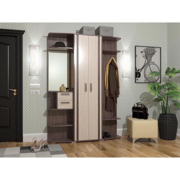 Прихожая Визит 1450х360х2020 Бодега темный/светлый