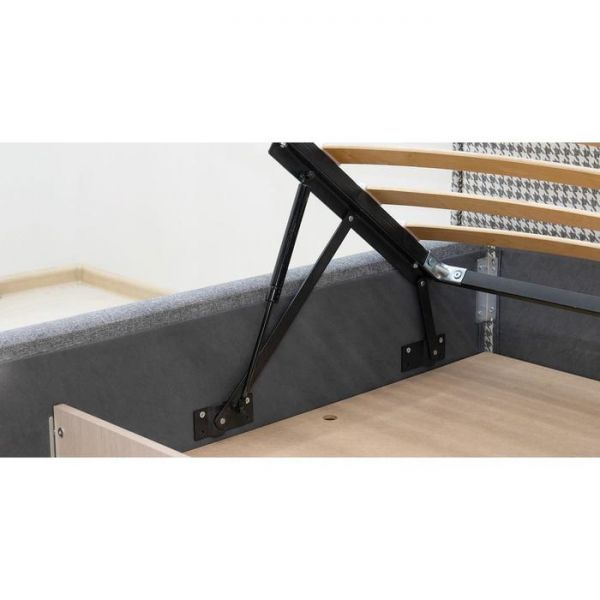 Кровать Фаина, 1600х2000, ортопедическое осн+ПМ, Серый