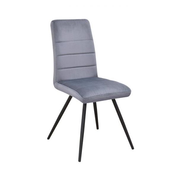 Стул «Кельн 1», каркас металл чёрный, ППУ 40 мм, велюр, цвет коричневый