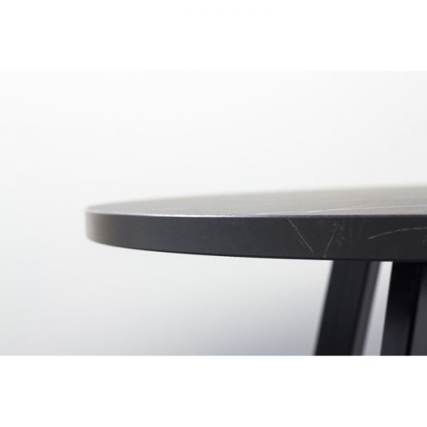 Стол РИМ D-940/1390х940х760 Камень Черный/Опора Гермес чёрная матовая