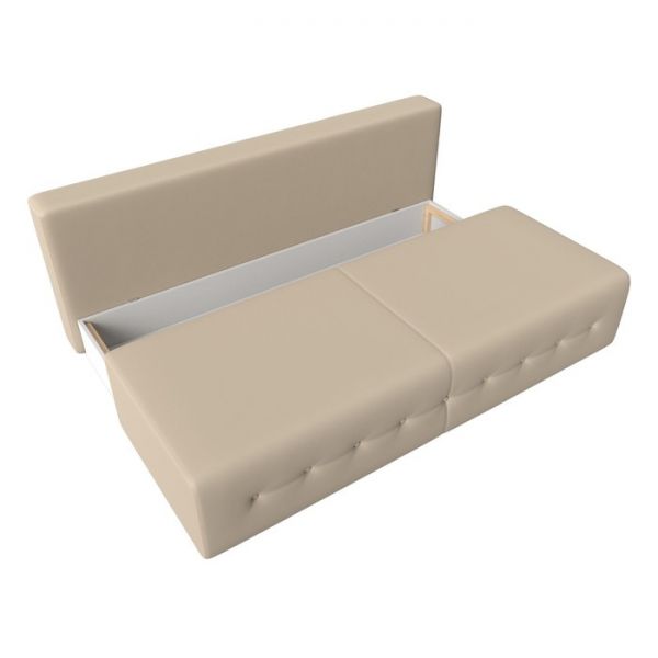 Прямой диван «Лондон», механизм еврокнижка, рогожка, цвет коричневый