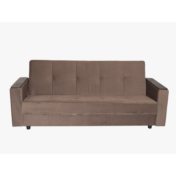 Диван прямой «Элегия 8», механизм книжка, ППУ, велюр, цвет бежевый