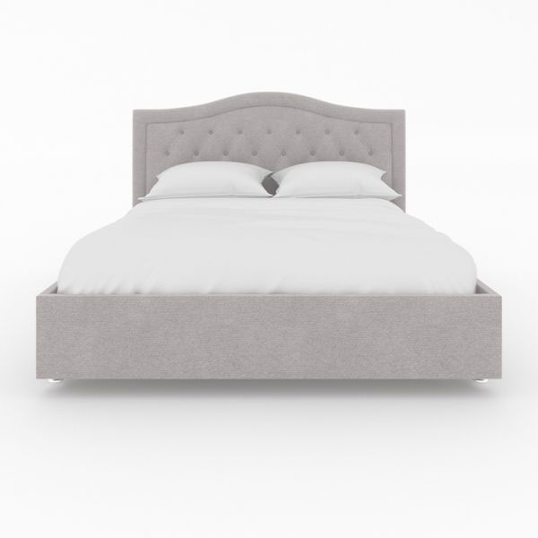 Кровать «Ротонда» без ПМ, 160 ? 200 см, ортопедическое основание, рогожка, цвет серый