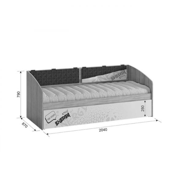 Детский гарнитур Энерджи №1 (Комплект 6 предметов) дуб сонома/белый